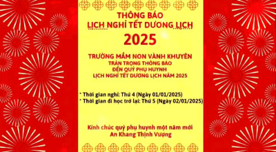 Thông báo nghỉ tết dương lịch